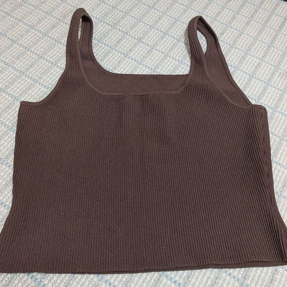 NWOT Babaton Sculpt Knit Squareneck Cropped Tank Aritzia Size 2XL Plus - Picture 5 of 8